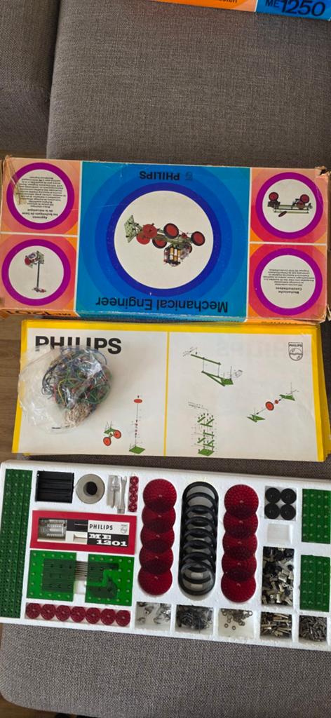 Vintage Philips Mechanical Engineer ME1201 Bouwdoos, Ophalen of Verzenden, Gebruikt, Overige merken