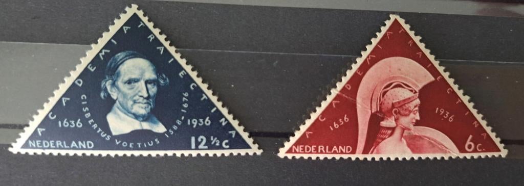 NVPH 287-288 300 jaar universiteit met plakkerresten, Ophalen of Verzenden