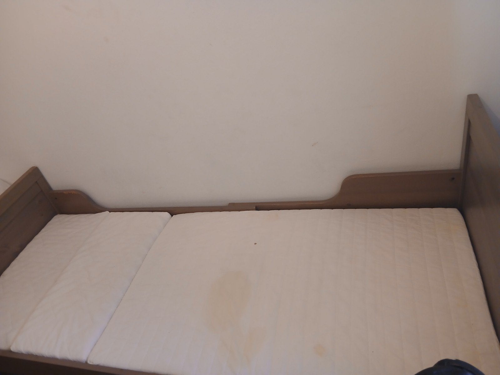Houten eenpersoonsbed, Ophalen, Gebruikt, 90 cm, Eenpersoons