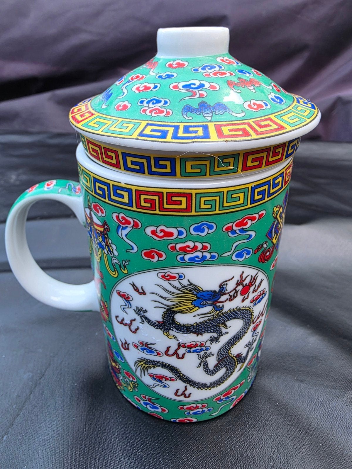 Chinese theemok met draak en deksel - Nieuw, Overige typen, Nieuw, Ophalen of Verzenden, Steen/keramiek