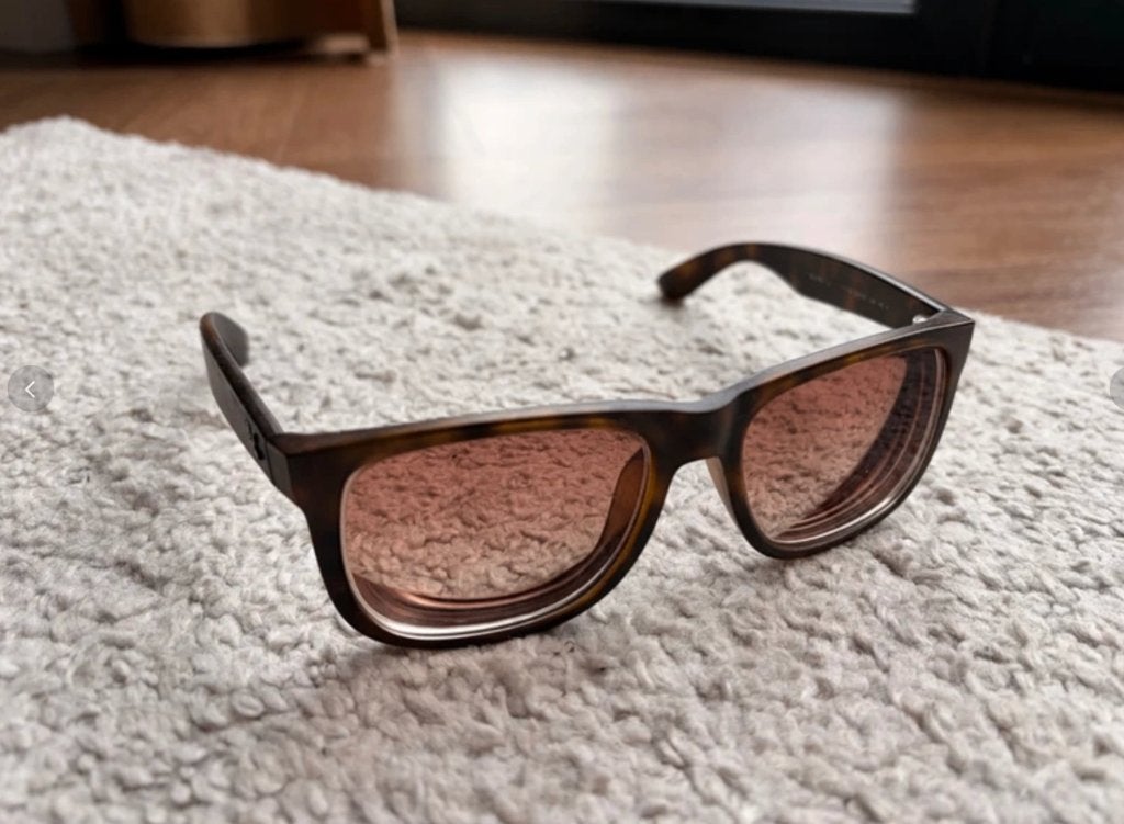 Ray-Ban Justin zonnebril, Gebruikt, Zonnebril, Bruin, Ophalen of Verzenden