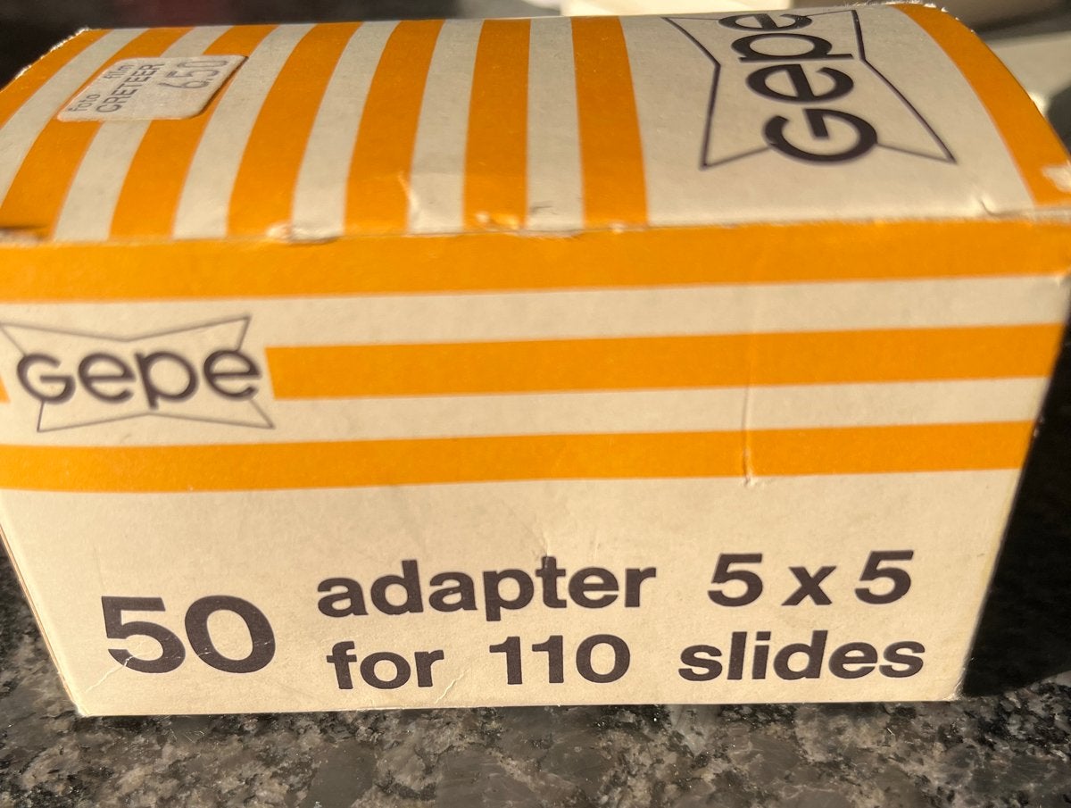 Gepe 50 adapter 5x5 voor 110 dia's, Ophalen of Verzenden, Nieuw, Overige merken, Vergrotingsaccessoire