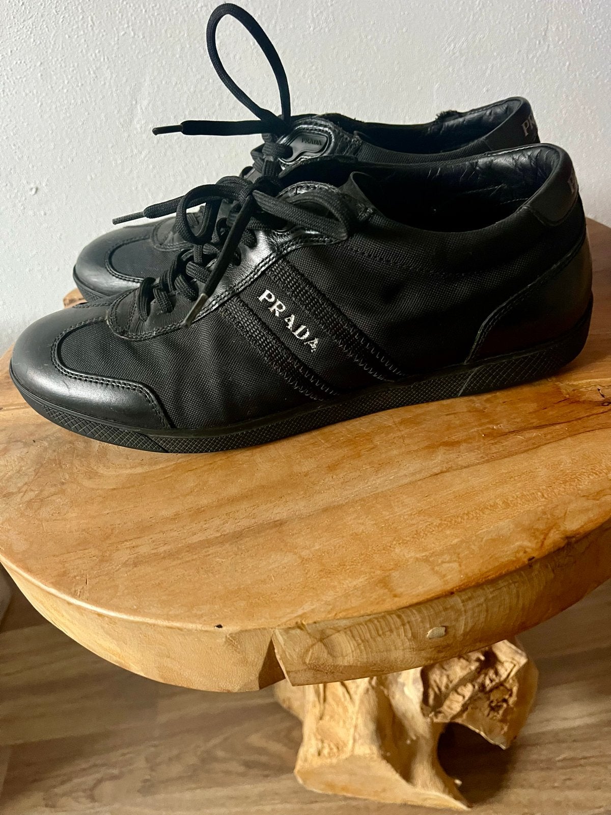 Prada Vintage Sneakers Maat 5,5 Zwart, Ophalen of Verzenden, Gedragen, Zwart, Sneakers of Gympen