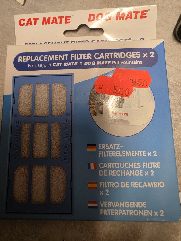 Closer Pets Dog Mate vervangingsfilter (2x) cartridge nu € 5, Closer Pets, ., Nieuw, Ophalen of Verzenden