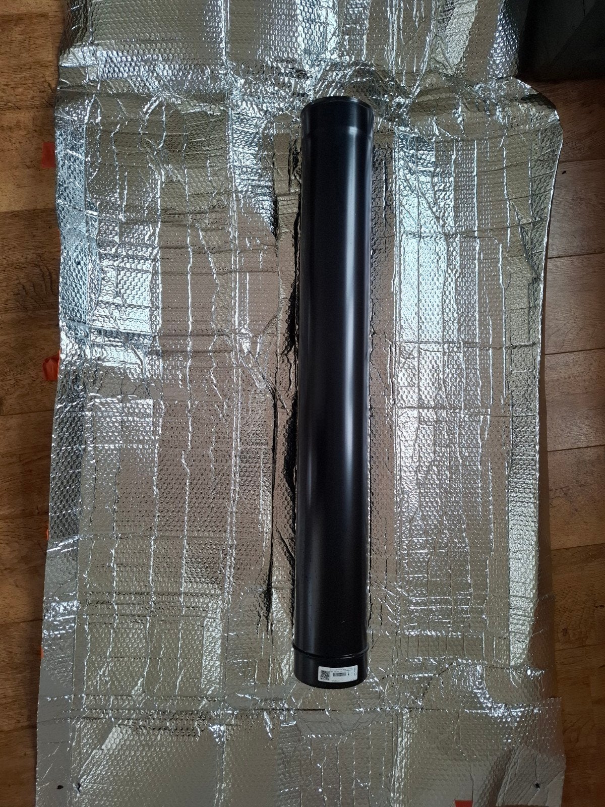 Dubbelwandige Zwarte Pijp - 1 Meter Lang, Doe-het-zelf en Verbouw, Ophalen, Zo goed als nieuw, Afzuiger