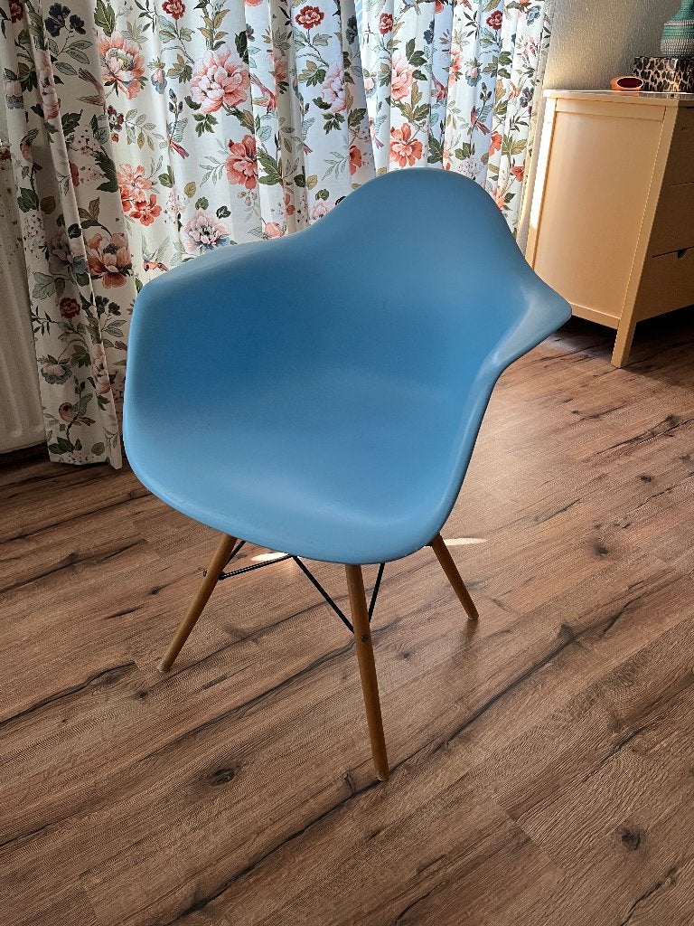 Kuipstoel blauw, Gebruikt, Blauw, Eén, Ophalen