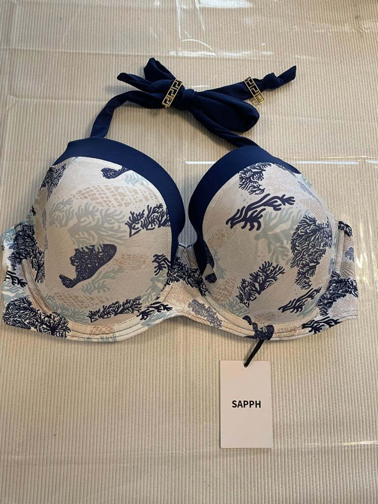 Nieuwe Sapph bikini top 95D - Sea Coral Print, Ophalen of Verzenden, Nieuw, Blauw, Bikini