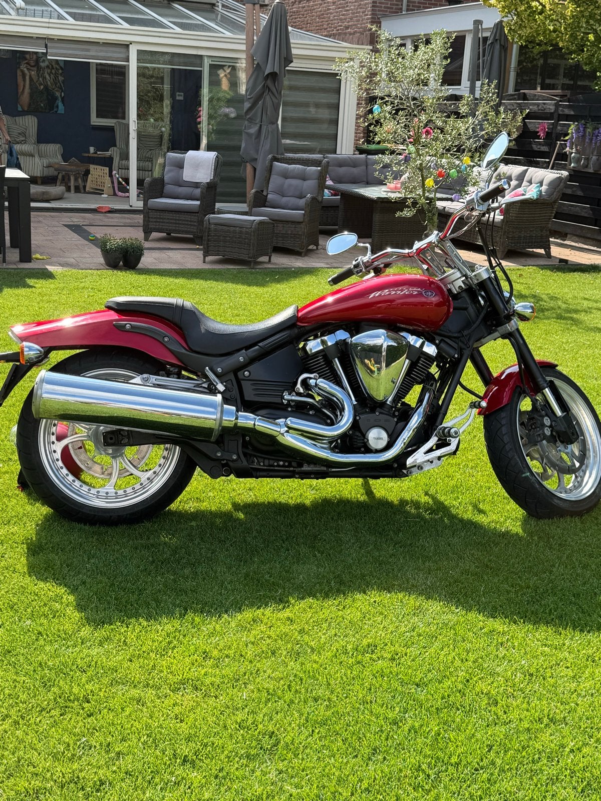 Yamaha Warrior XV1700 - Krachtige Cruiser in Topstaat, Cardan-aandrijving, 2 cilinders, Chopper, Gebruikt