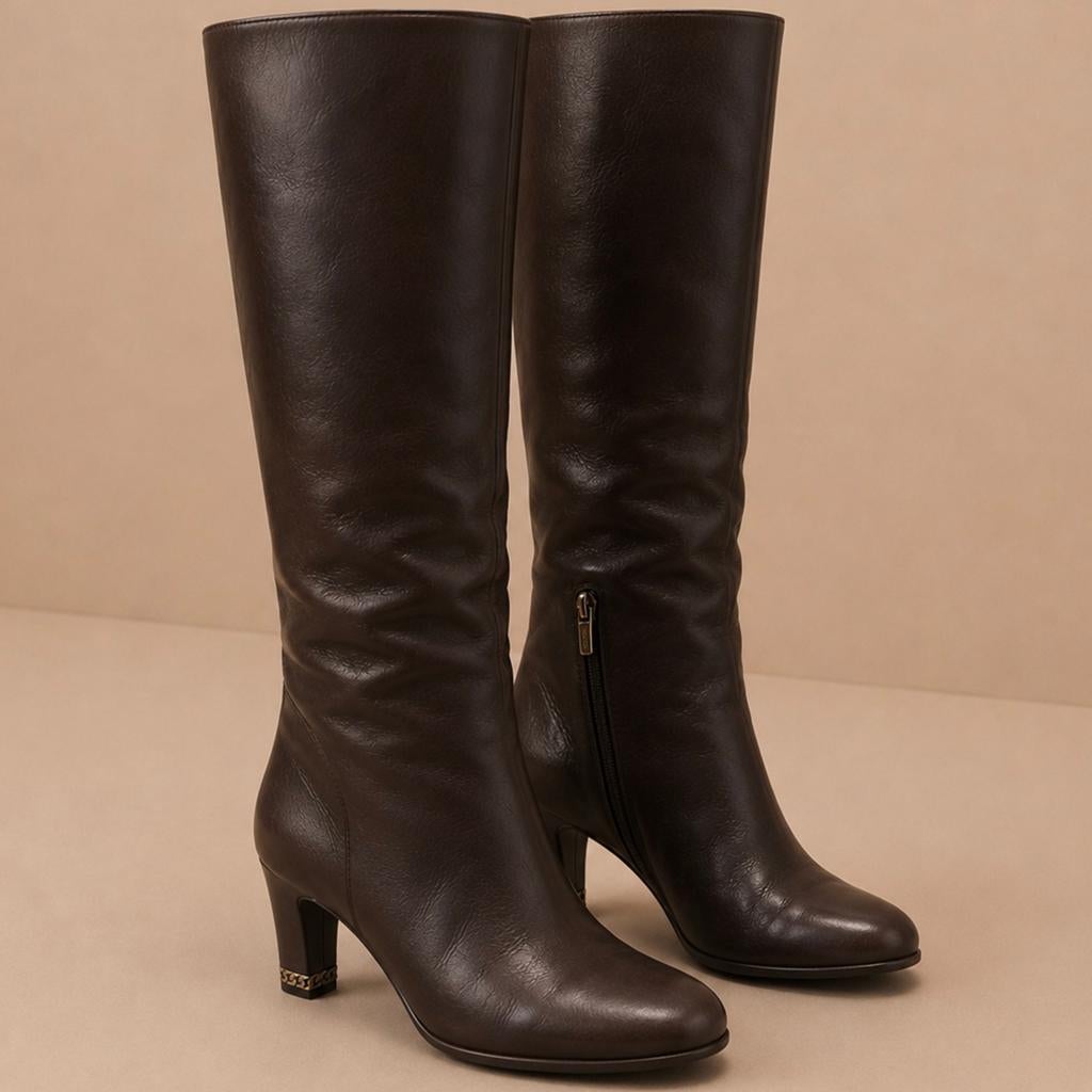 Vero Cuoio Italiaanse leren laarzen bruin, Kleding | Dames, Schoenen, Hoge laarzen, Bruin, Ophalen of Verzenden, Gedragen