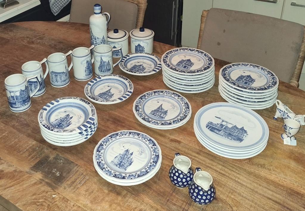 Grote serie Delfts Blauw ., Ophalen of Verzenden