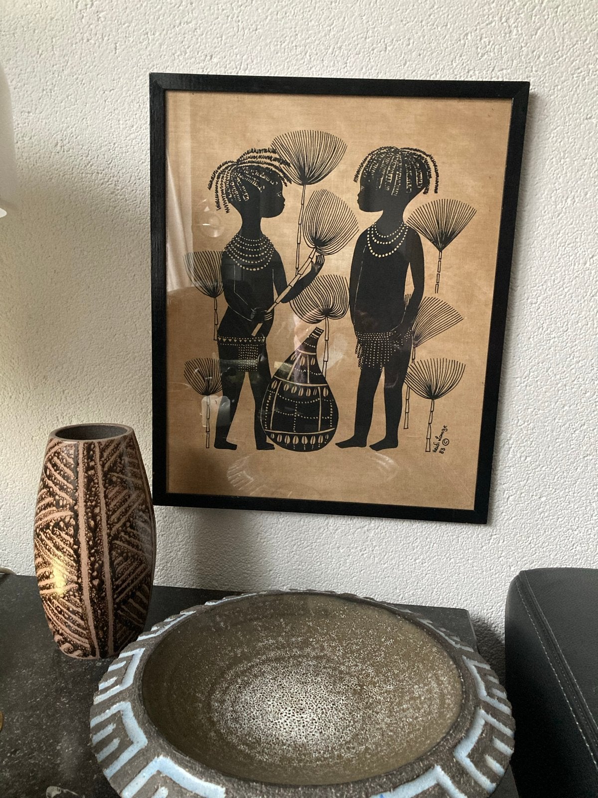 Mooie oude afrikaanse batik uit de jaren '80, Ophalen of Verzenden