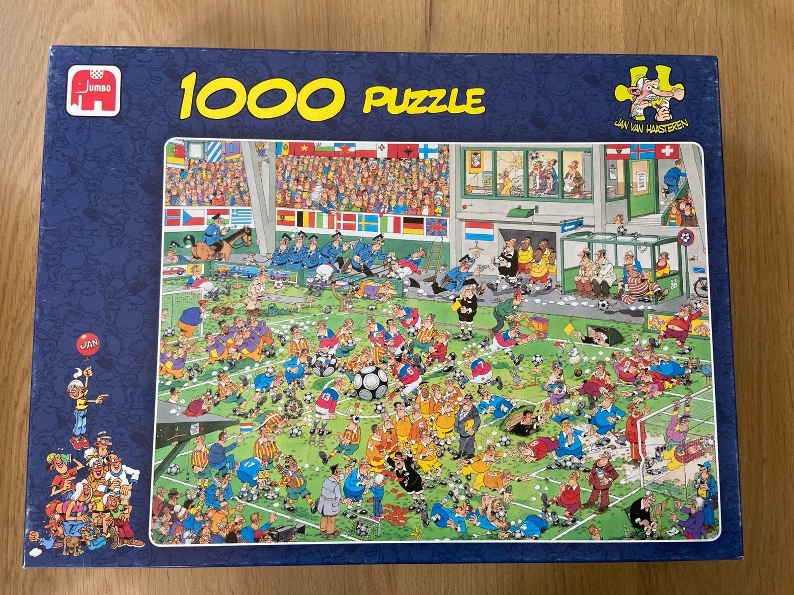 Puzzel Jan van Haasteren 1000 stukjes, Voetbalkampioenschap, Ophalen of Verzenden, 500 t/m 1500 stukjes, Zo goed als nieuw