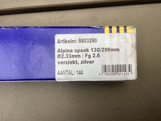 Pak spaken van het merk Alpina 13G 290 mm lang, Ophalen of Verzenden, Nieuw, Wiel