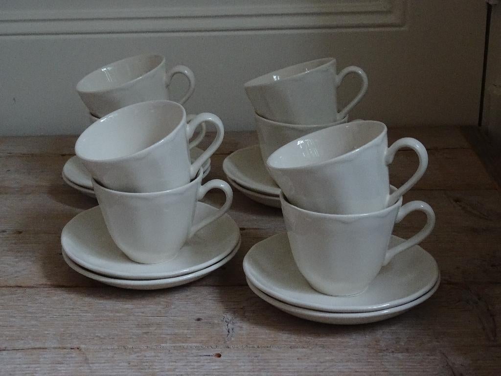 8x Kop-en-schotel, Grindley, OLDE OXFORD, creme, gaaf