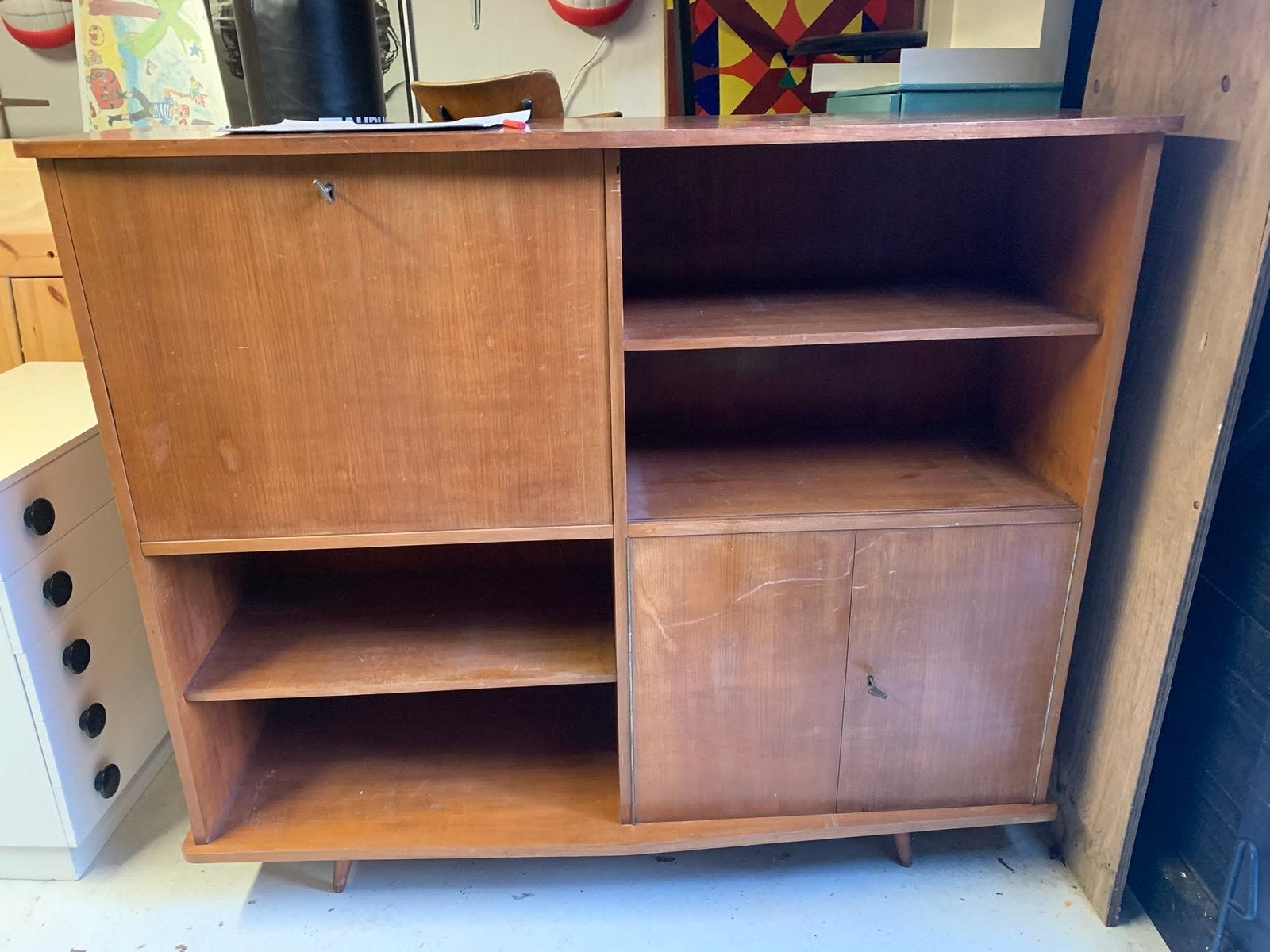 Pastoe Cees Braakman teak dressoir/ secretaire, Antiek en Kunst, Ophalen of Verzenden