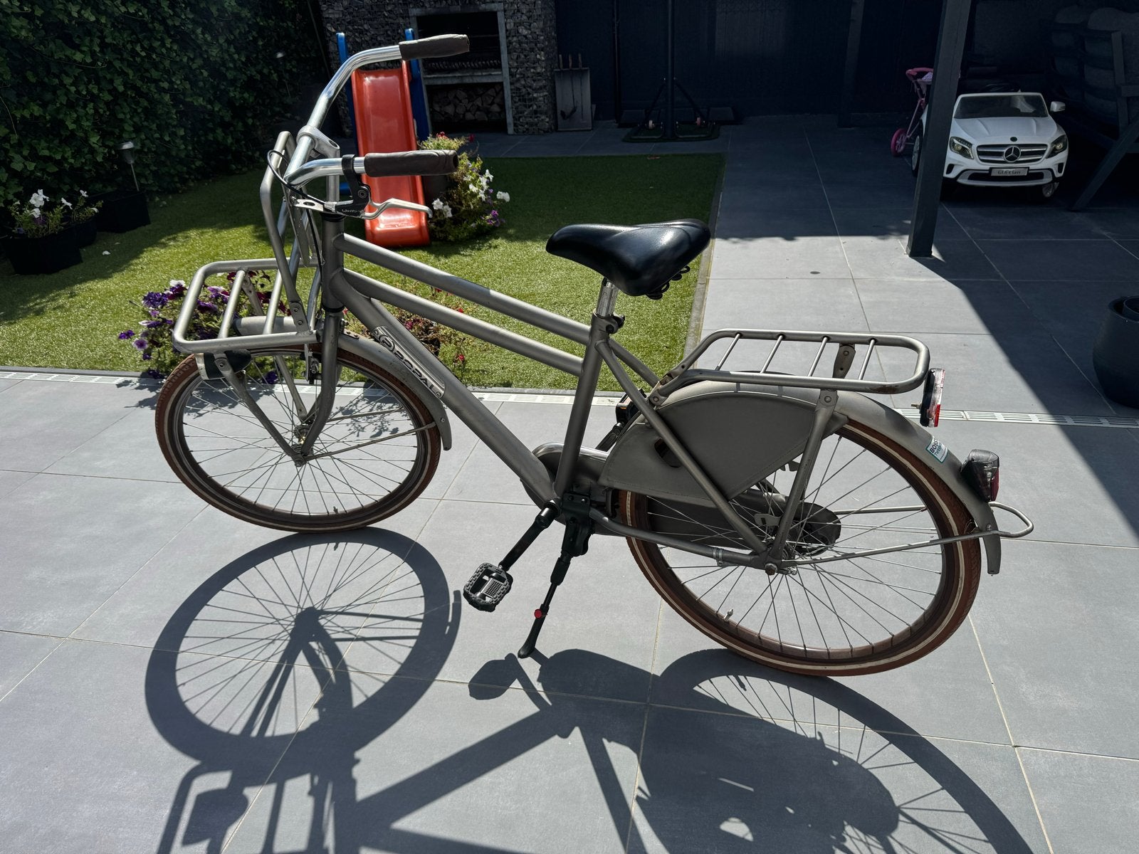 Popal Daily Dutch Basic Damesfiets - Grijs 24 inch, Fietsen en Brommers, Overige merken, Terugtraprem, Gebruikt, Ophalen of Verzenden