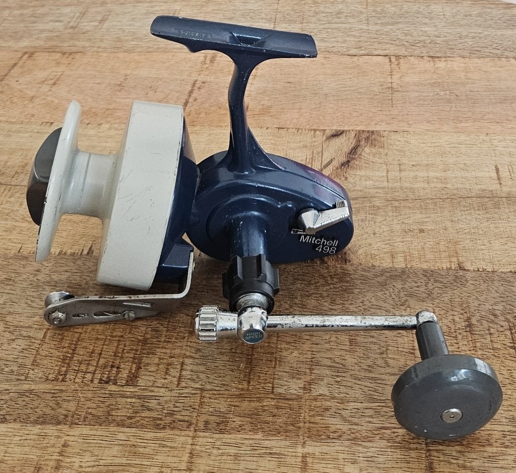 Mitchell 498 !, Watersport en Boten, Ophalen of Verzenden, Gebruikt, Molen