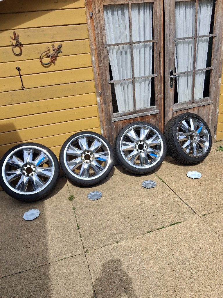 Set chrome  PANTHER VELGEN 18 inch multisteek 4x100/4x11,3, Ophalen, 18 inch, Banden en Velgen, Personenwagen
