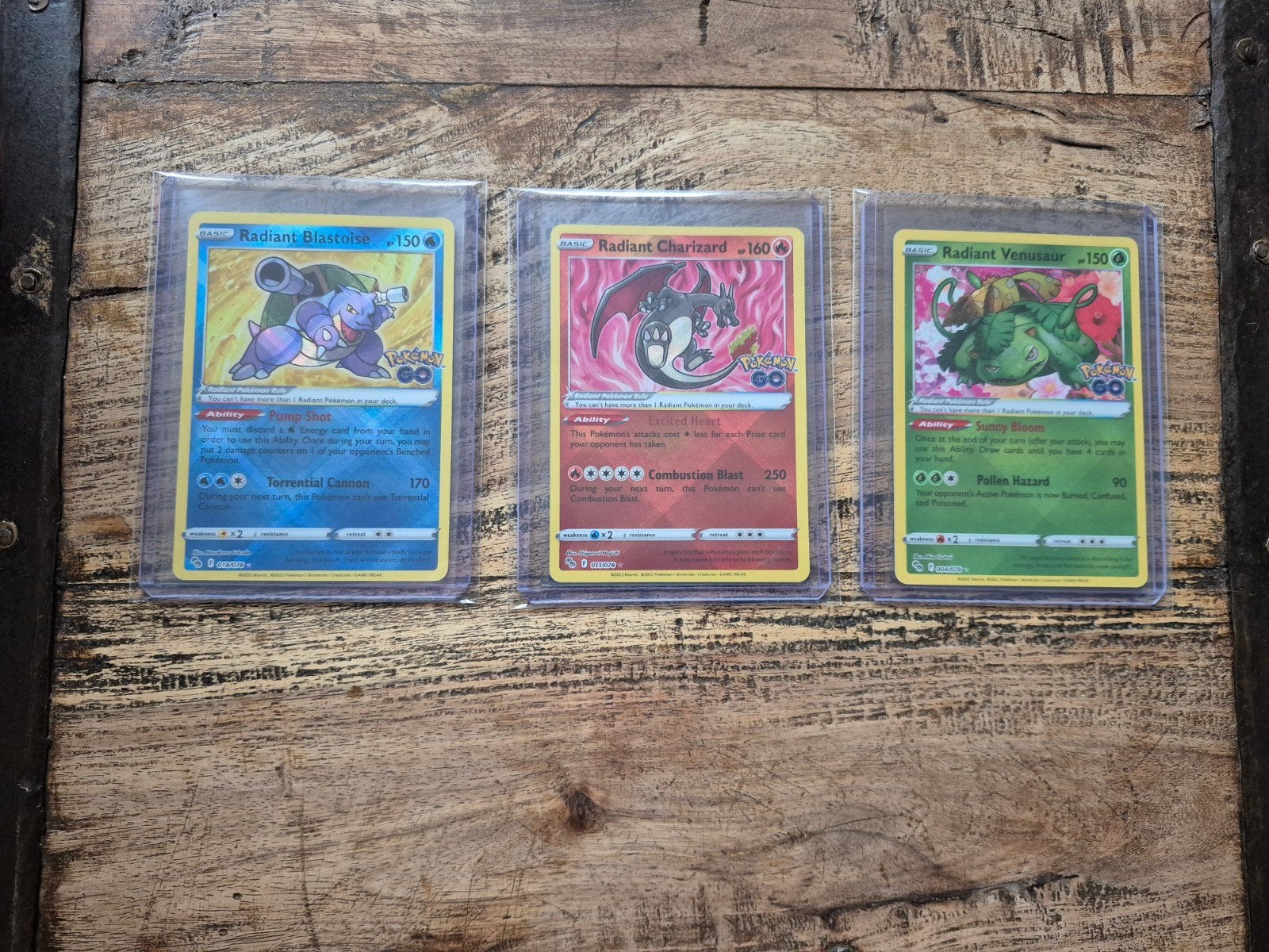 Radiant Blastoise,Charizard&Venusar Pokemon Go, Ophalen of Verzenden