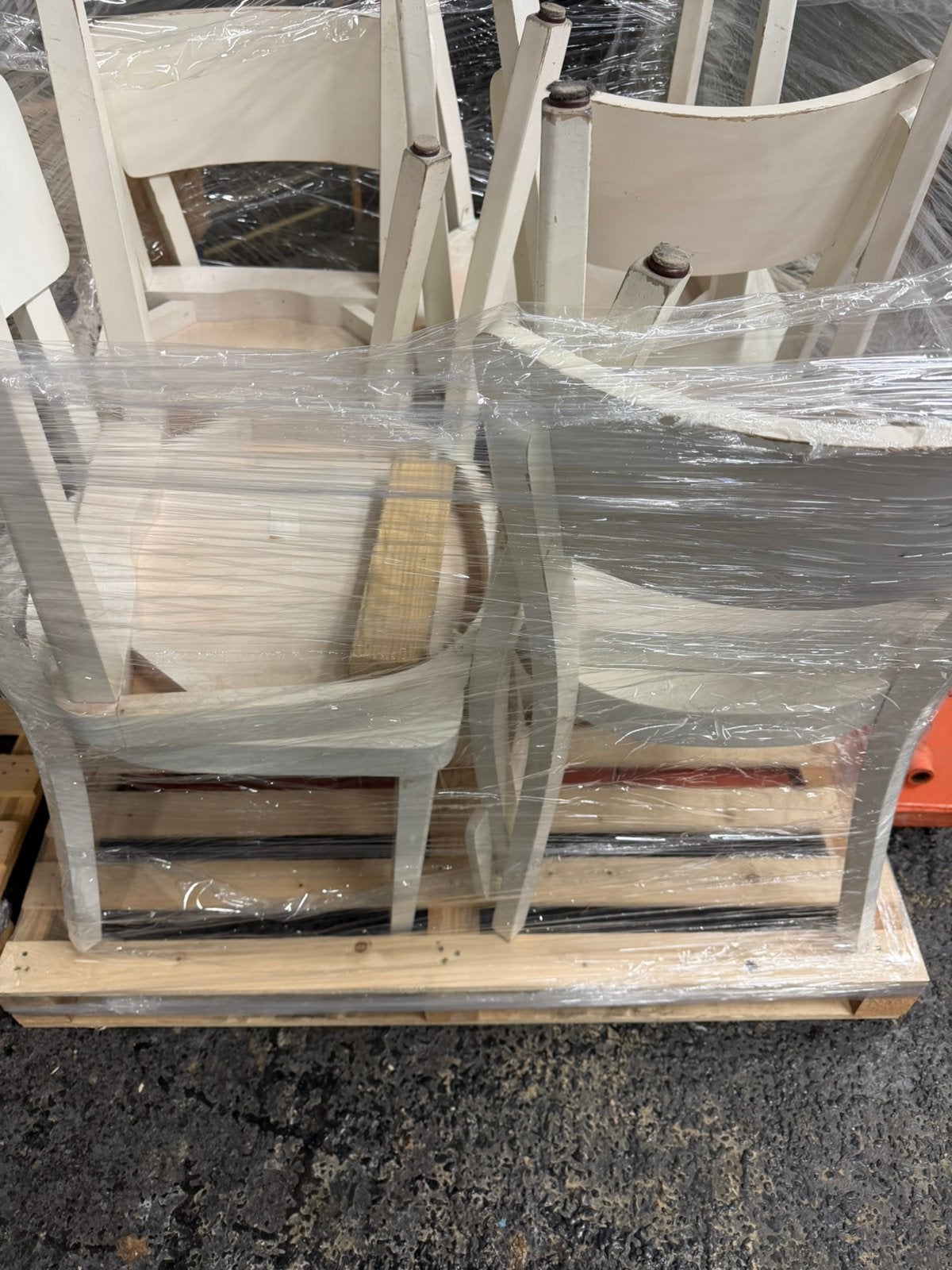 8x witte stoelen, Tuin en Terras, Tuinstoelen, Ophalen of Verzenden, Zo goed als nieuw, Hout