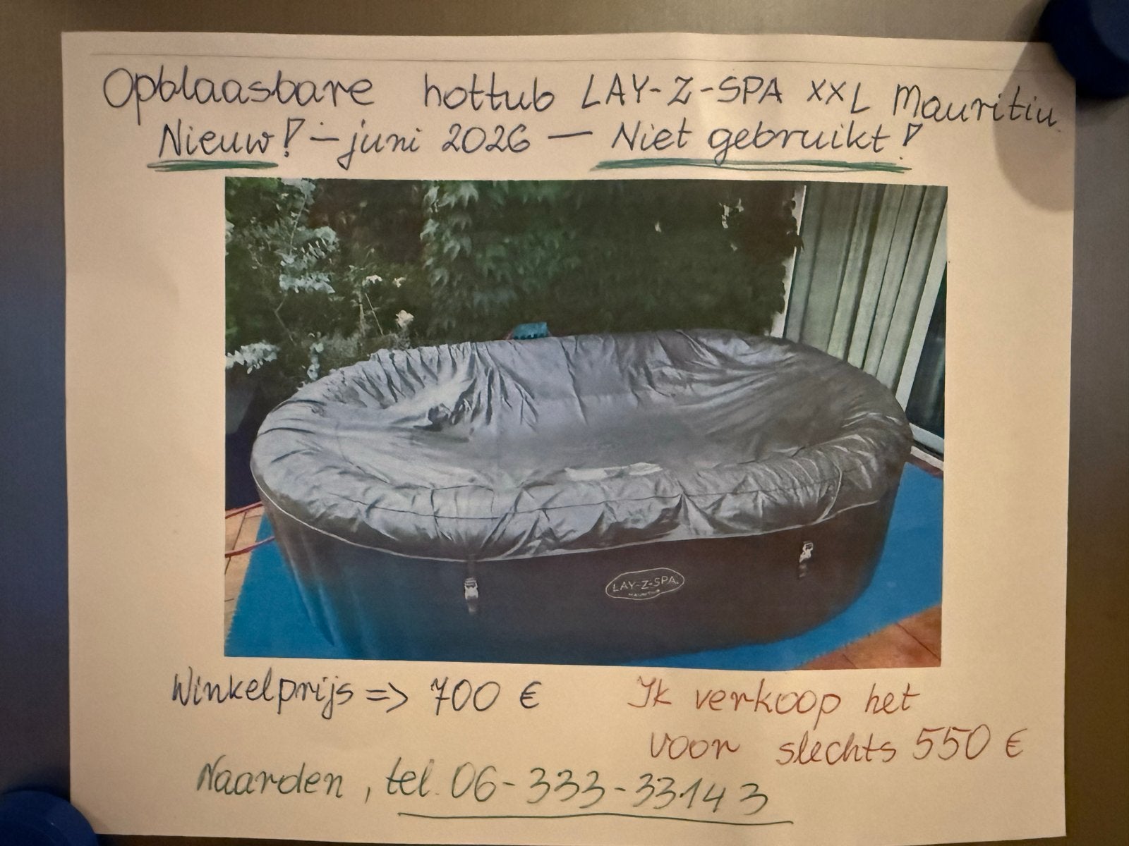 Opblaasbare Lay-Z-Spa XXL Mauritius - Zo goed als nieuw, Ophalen of Verzenden, Zo goed als nieuw, Opblaasbaar