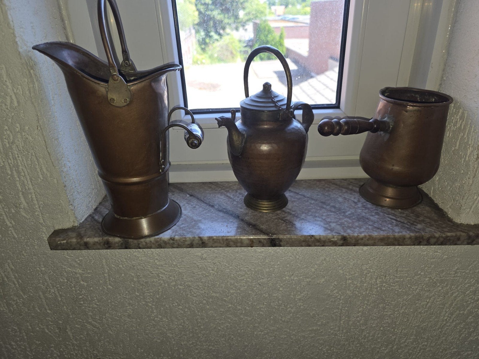 Antieke Koperen Decoratieve potten, Ophalen