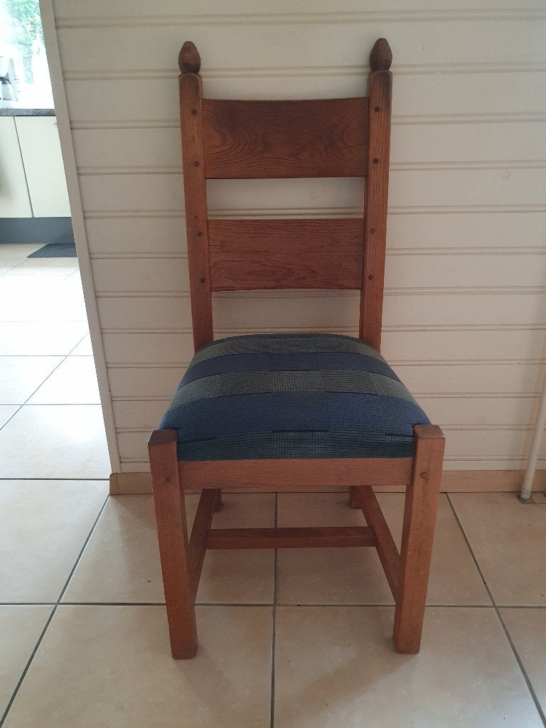 eikenhouten eetkamerstoelen, Ophalen, Gebruikt, Bruin, Rustiek