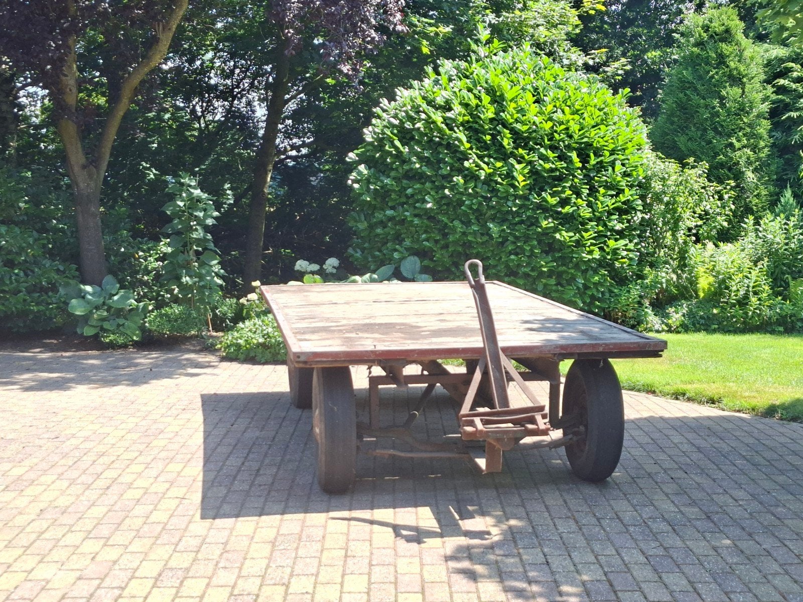 Vierwielige platte wagen 3.50x1.85m, Ophalen
