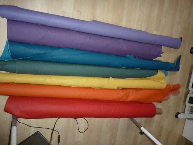 Regenboog project restanten leer, Hobby en Vrije tijd, Stoffen en Lappen, Overige kleuren, Verzenden, Leer of Kunstleer, Nieuw