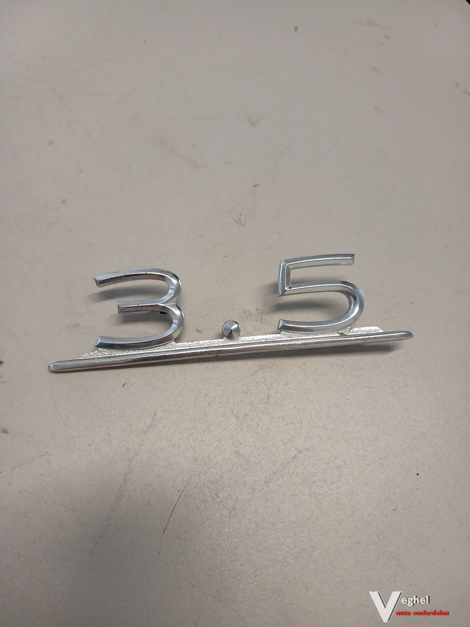 MB Oldtimer embleem 3.5 chroom, Gebruikt, -, -, Ophalen of Verzenden