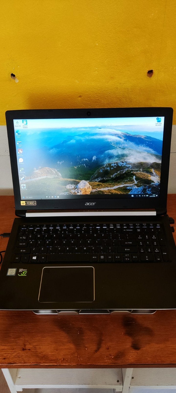 Acer Aspire A715-71G Gaming Laptop i7-7700HQ, 16GB, GTX1050, Computers en Software, Windows Laptops, Ophalen, Met videokaart, 2 tot 3 Ghz
