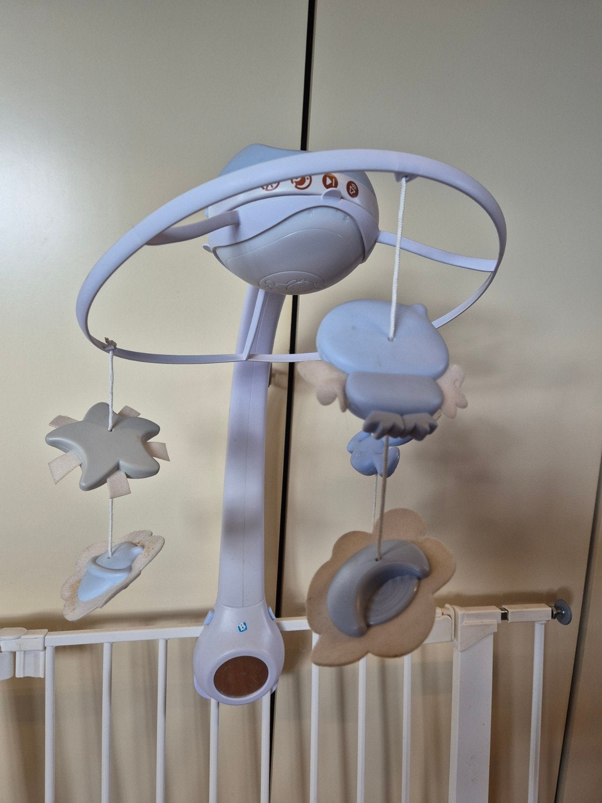 B-kids lichtblauwe mobiel, Kinderen en Baby's, Gebruikt, Overige merken, Ophalen of Verzenden, Mobiel