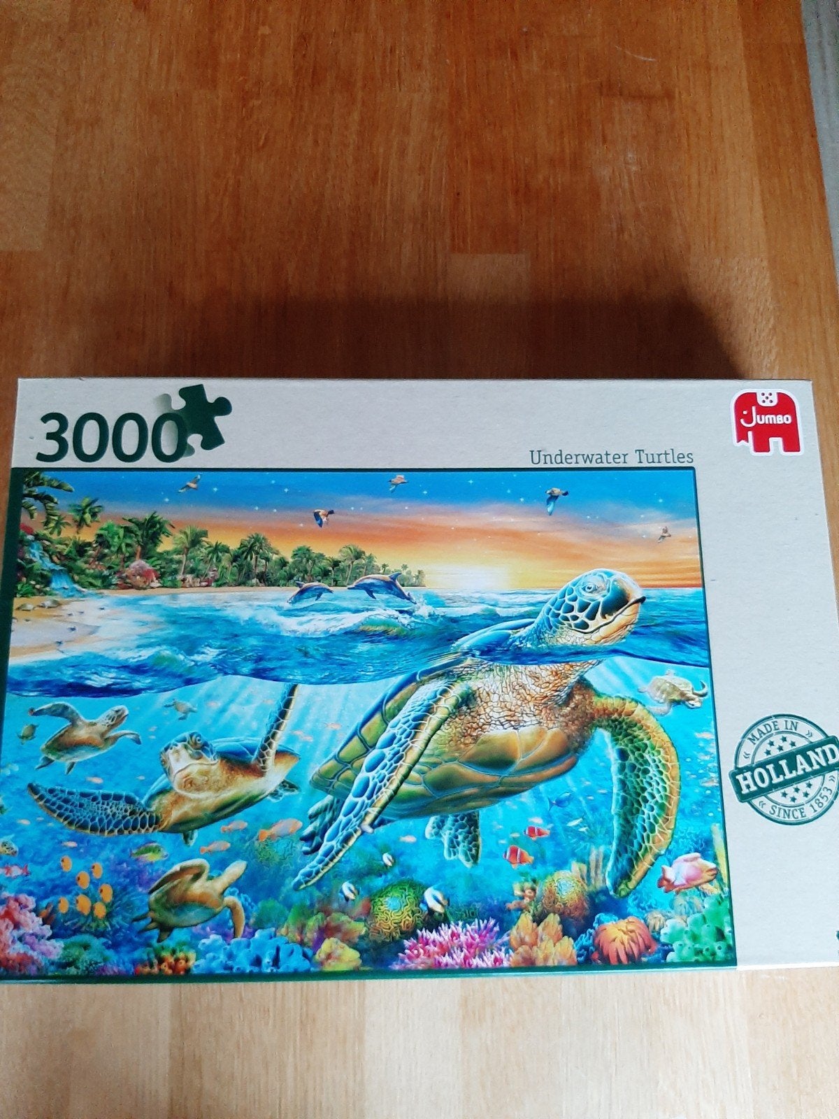 Puzzel 3000 stukjes, Seawater turtles van Jumbo, Ophalen of Verzenden, Meer dan 1500 stukjes, Zo goed als nieuw, Legpuzzel