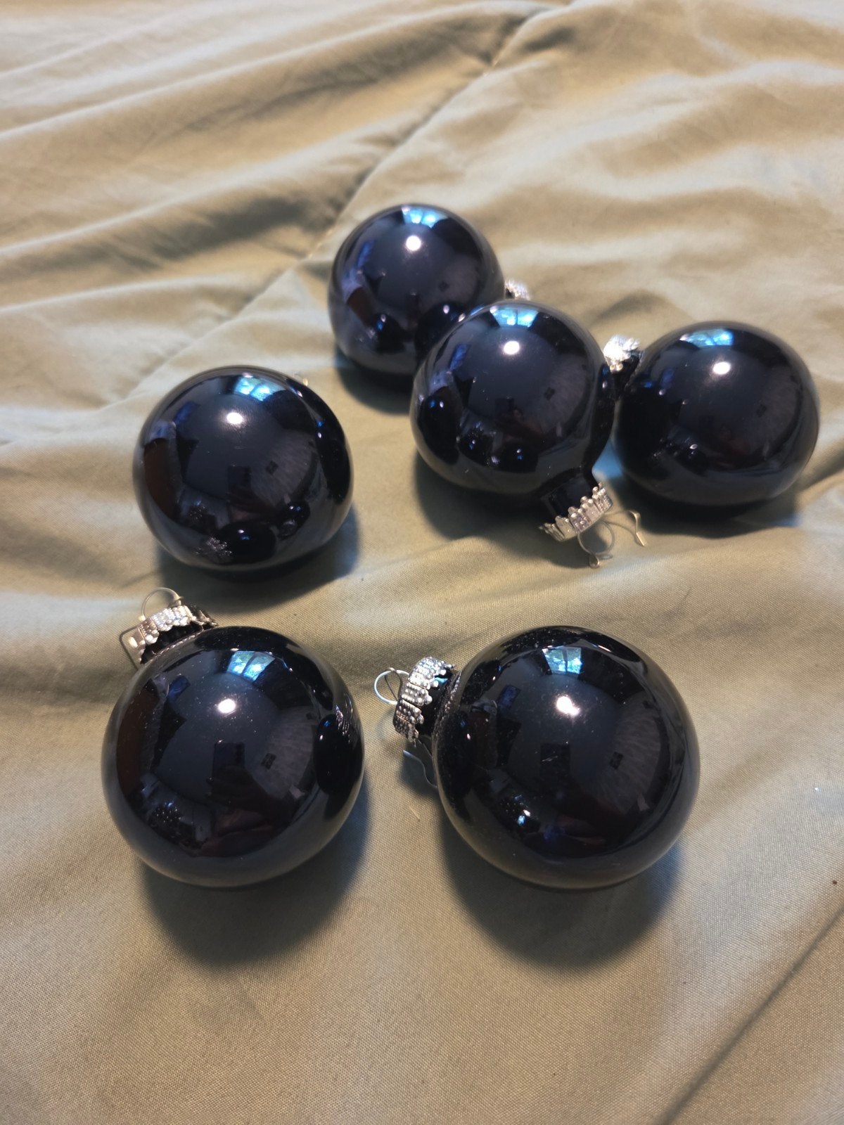 Donkerblauwe kerstballen, Diversen, Ophalen, Gebruikt