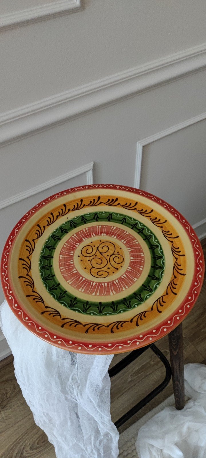 Groot handgeschilderd Spaans bord - Bowls and Dishes., Antiek en Kunst, Ophalen