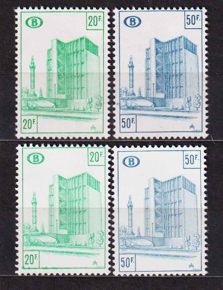 België Spoorwegzegels 1975 TR426-427 2 papiersoorten **, Ophalen, Postfris, Treinen, Postfris