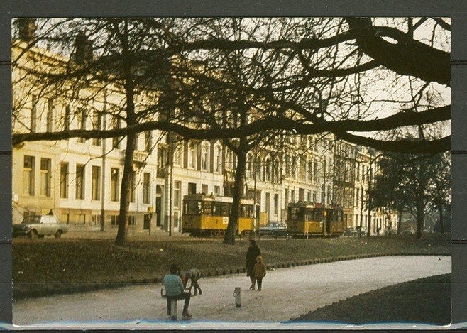 Rotterdam Vierasser Eendrachtsweg Ansichtkaart Tram t-8 jdu, Verzamelen, Spoorwegen en Tramwegen, Verzenden, Zo goed als nieuw