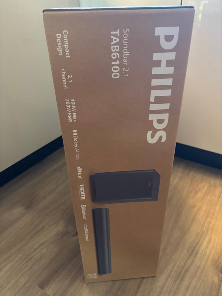 Philips TAB6100 Soundbar 2.1 met subwoofer - Nieuw in doos, Audio, Tv en Foto, Ophalen, Bluetooth, Nieuw