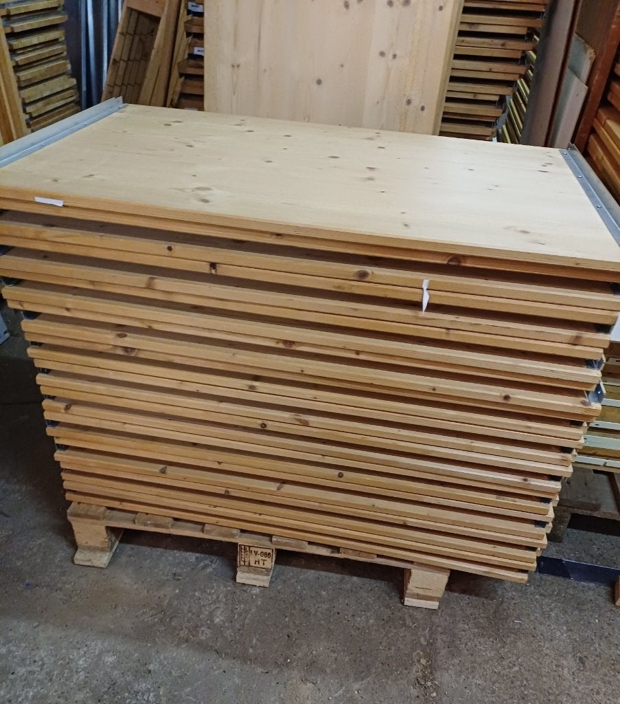 3 meter Scanda  Houten legbord stelling  250 x 59, Ophalen, Zo goed als nieuw
