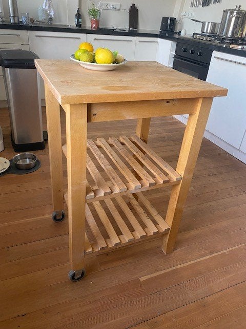 IKEA keukenblok (50-58-85 cm), Huis en Inrichting, Ophalen, Gebruikt, Beige, 50 tot 100 cm