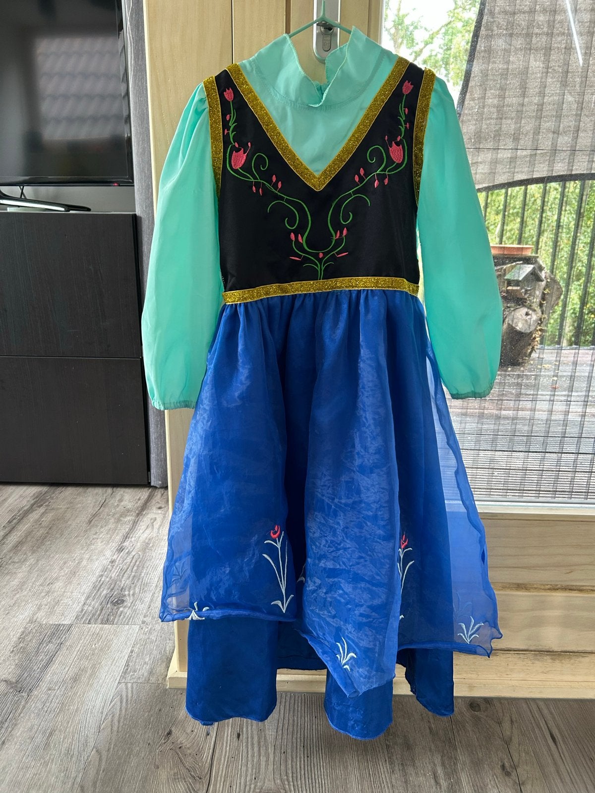 Anna jurk Frozen verkleedjurk maat 130, Kinderen en Baby's, Carnavalskleding en Verkleedspullen, Ophalen of Verzenden, Gebruikt