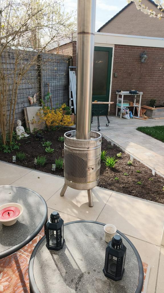 rvs tuinkachel bierbiest tuinhaard terrashaard terraskachel, Tuin en Terras, Terrasverwarmers, Ophalen of Verzenden, Nieuw