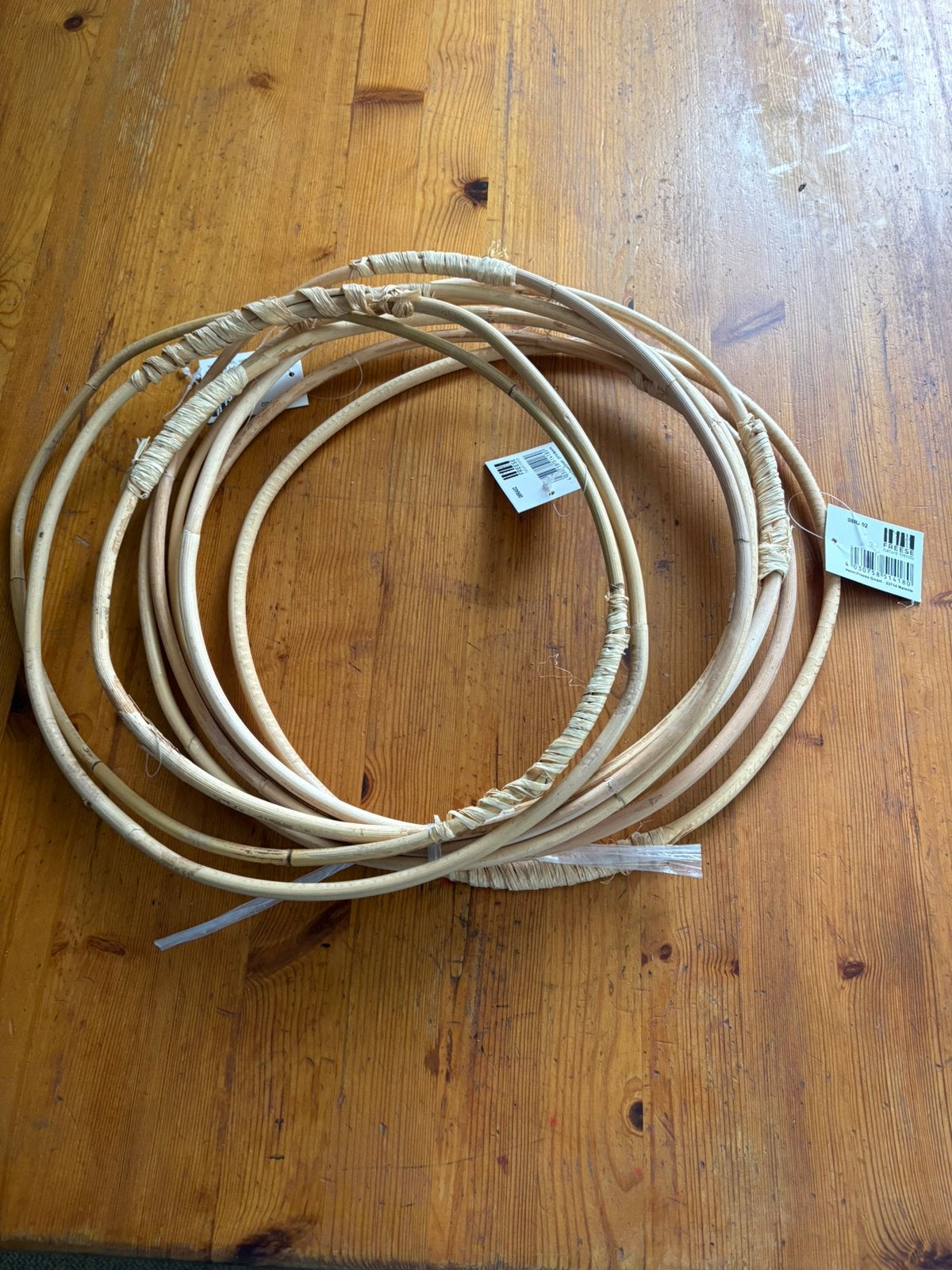 13 bamboe ringen nieuw hobby workshop, Ophalen of Verzenden, Nieuw, Krans, Hout