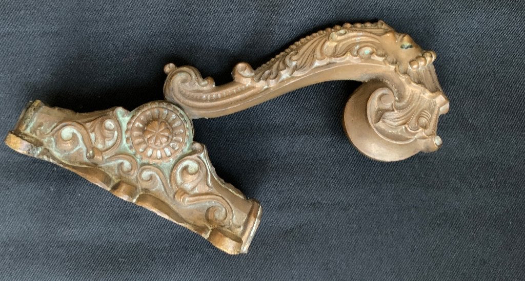Antieke deurklopper baardman brons/messing, Antiek en Kunst, Antiek | Koper en Brons, Ophalen of Verzenden