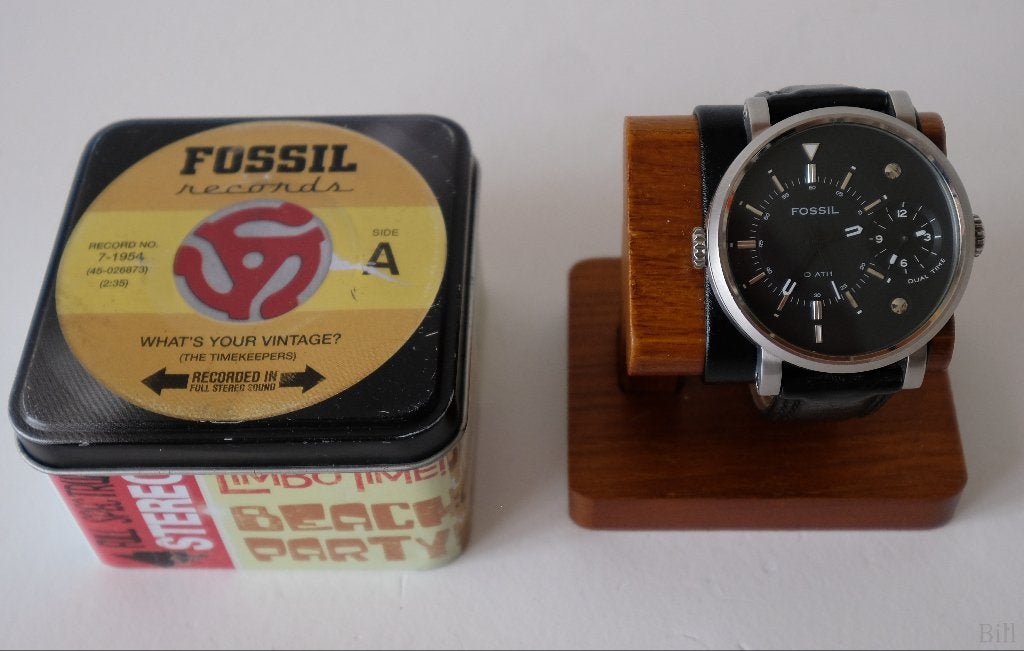 Fossil FS-4244 'Architekt' Dual Time Heren Horloge (51mm), Overige merken, Staal, Polshorloge, Ophalen of Verzenden