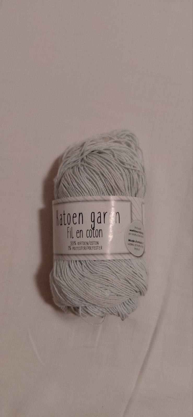 Katoen Garen - Lichtblauw  (50g, 280m), Ophalen of Verzenden, Nieuw, Breien of Haken, Wol of Garen