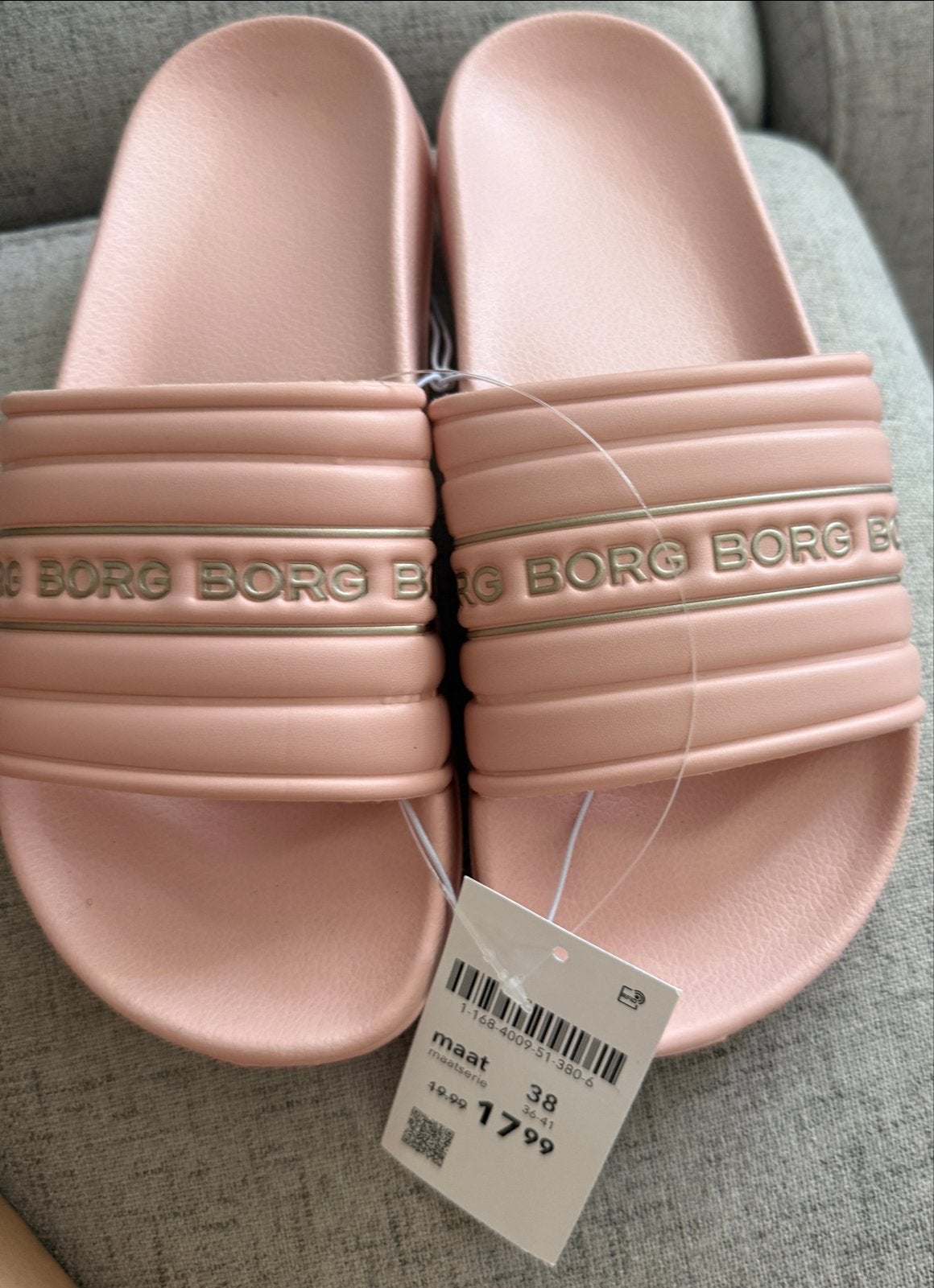 Roze Björn Borg slippers maat 38, Ophalen of Verzenden, Nieuw, Roze, Slippers