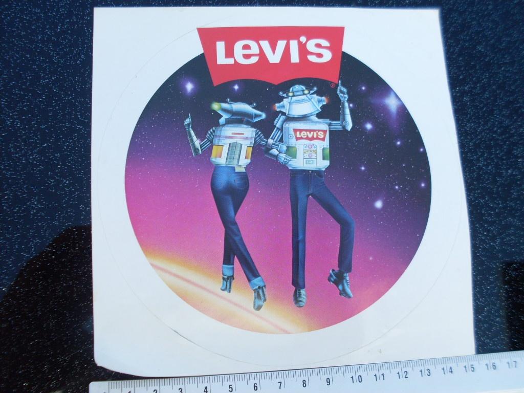 sticker levi's logo alien buitenaards wezen ruimte heelal, Verzamelen, Verzenden, Zo goed als nieuw, Merk