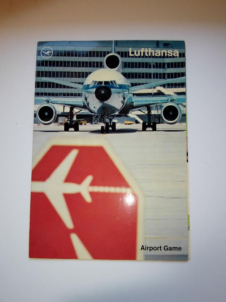 Lufthansa Airport Game jaren '80, Verzamelen, Luchtvaart en Vliegtuigspotten, Verzenden, Gebruikt, Kaart, Foto of Prent