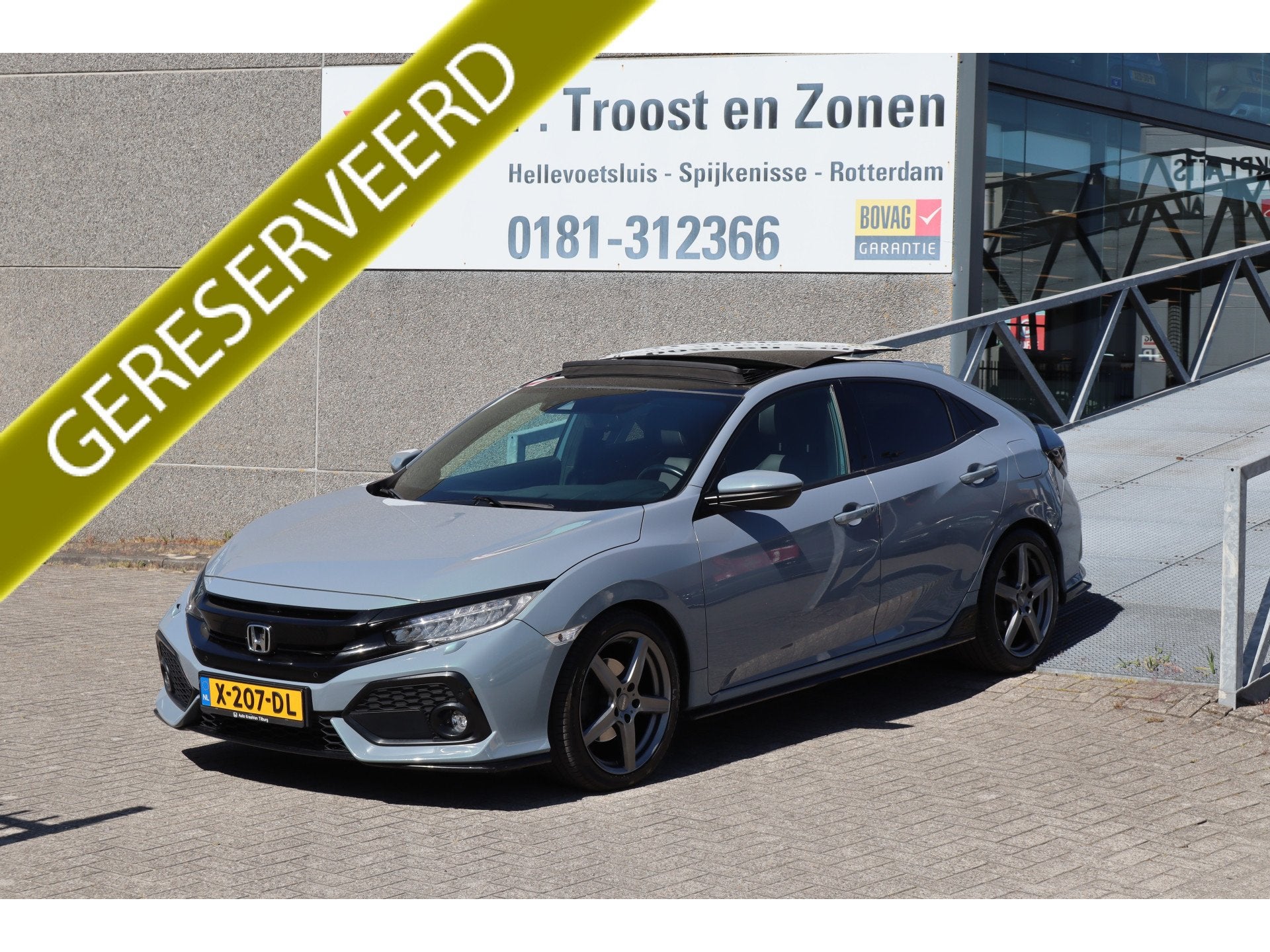 Honda Civic 1.5 i-VTEC Sport Plus Panoramadak/Achteruitrijca, Auto's, Honda, 12 maanden, 4 cilinders, Leder, Automatische klimaatregeling
